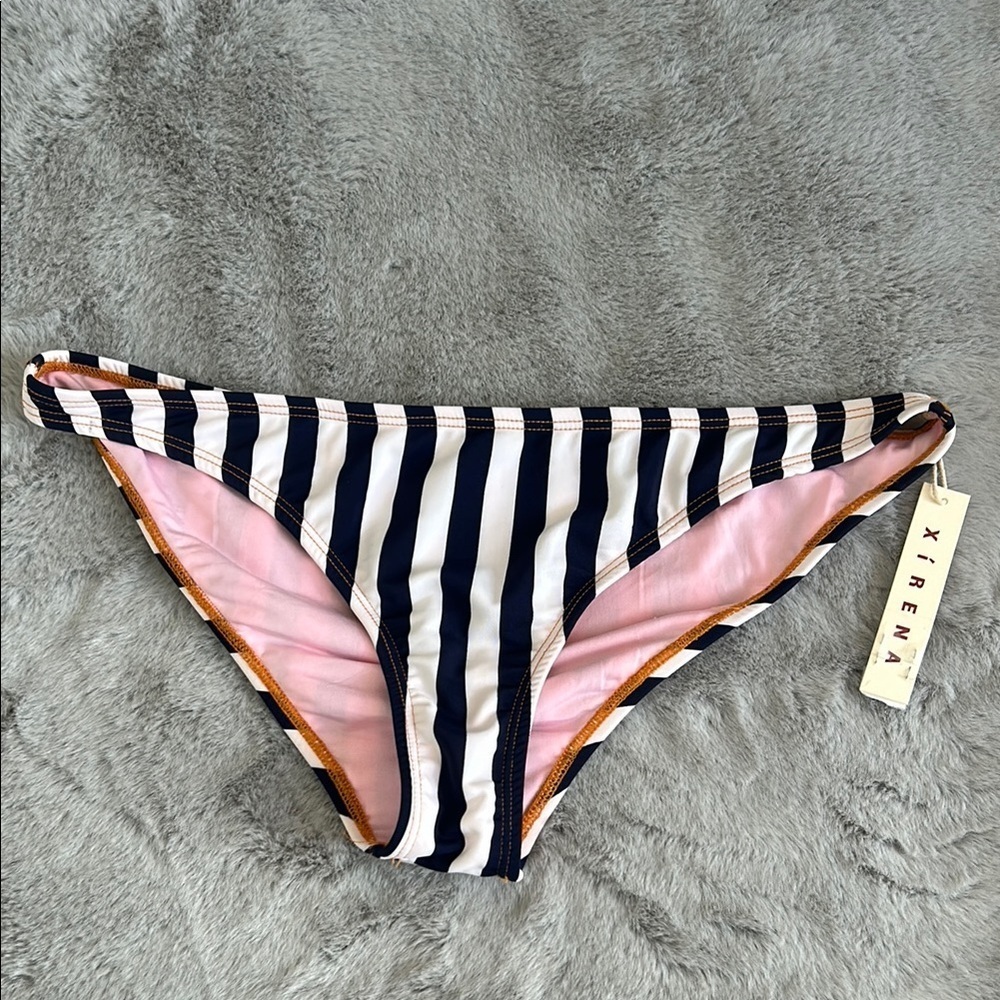 NWT Xirena Relay Race Striped Bikini Bottom size S